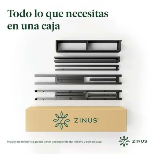 Base de Cama Queen Size Zinus Justin de Metal Resistente Montaje Fácil para todas las edades