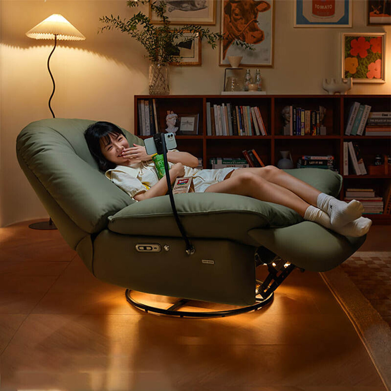 🎉Gran venta🔥 Sillón inteligente con control de voz Sofá eléctrico inteligente
