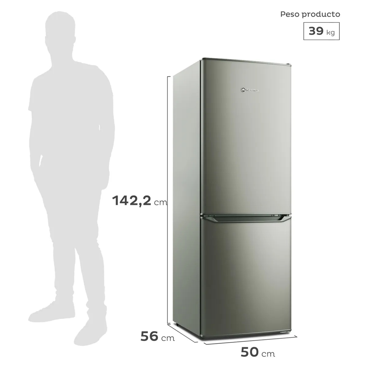 Refrigerador Bottom Freezer 166Lts MED165S Mademsa