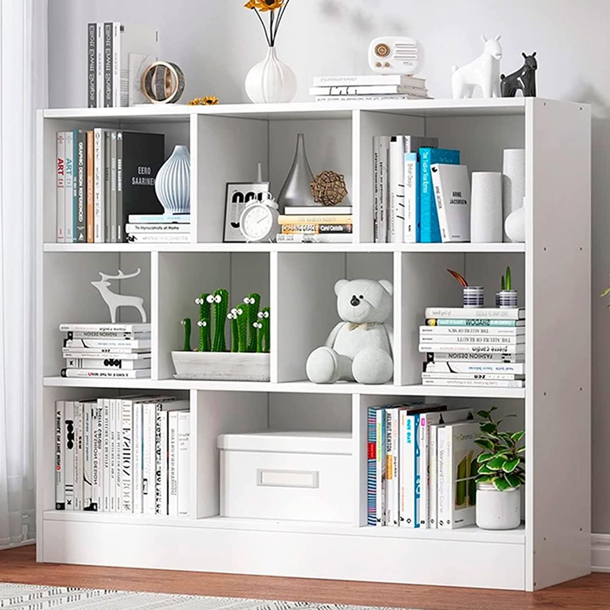 Librero Organizador Minimalista | Mueble con Entrepaños de Madera