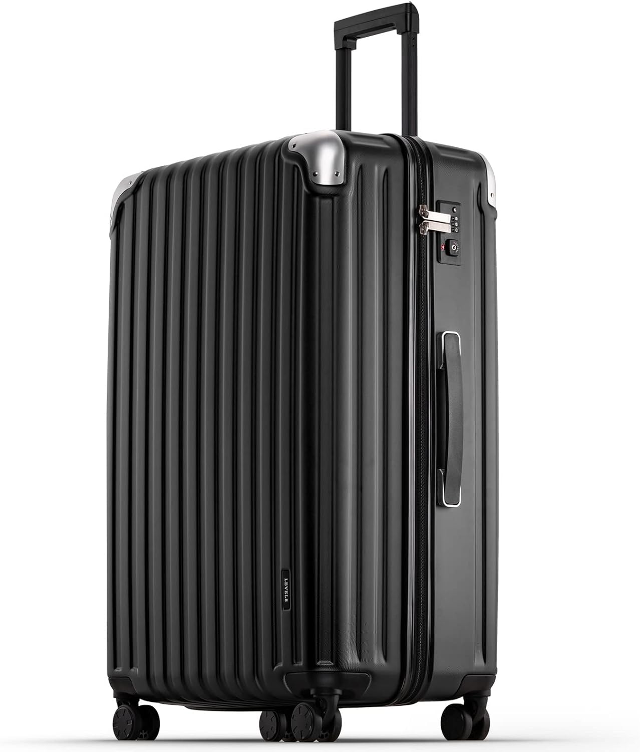 LEVEL8 Grace Maletas de Viaje, 20" Equipaje Expandible, Maletas de Mano con Bolsillo Frontal, con Ruedas Spinner y Cerradura Tsa, Gris