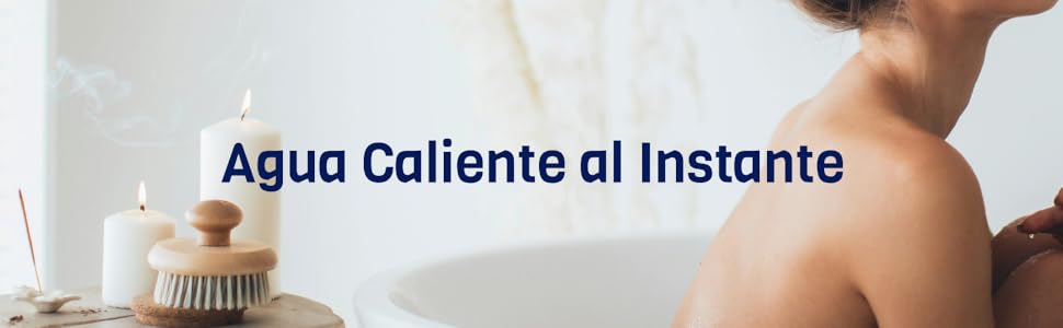 Calentador de paso, 6 L/min, ahorro energético, instalación fácil.
