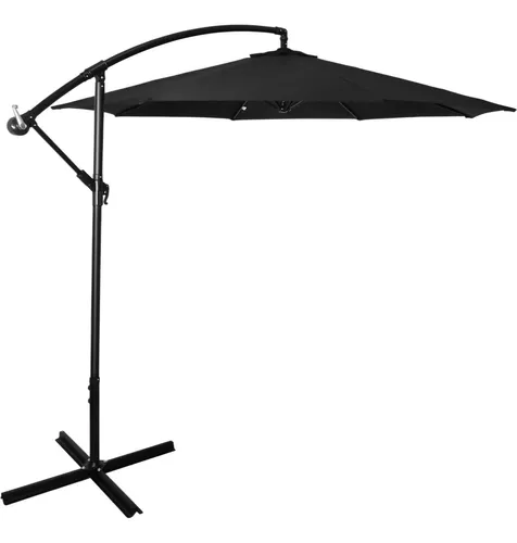 Sombrilla Moderna 2.9 M Jardin Exterior Playa Terraza Color Negro Lisa Jardimex