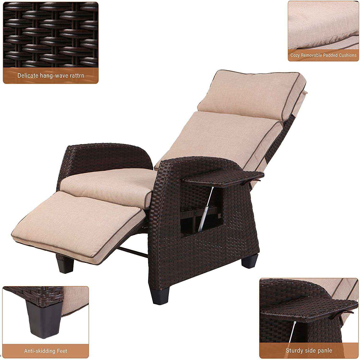El Sillón Reclinable Impermeable Para Exteriores