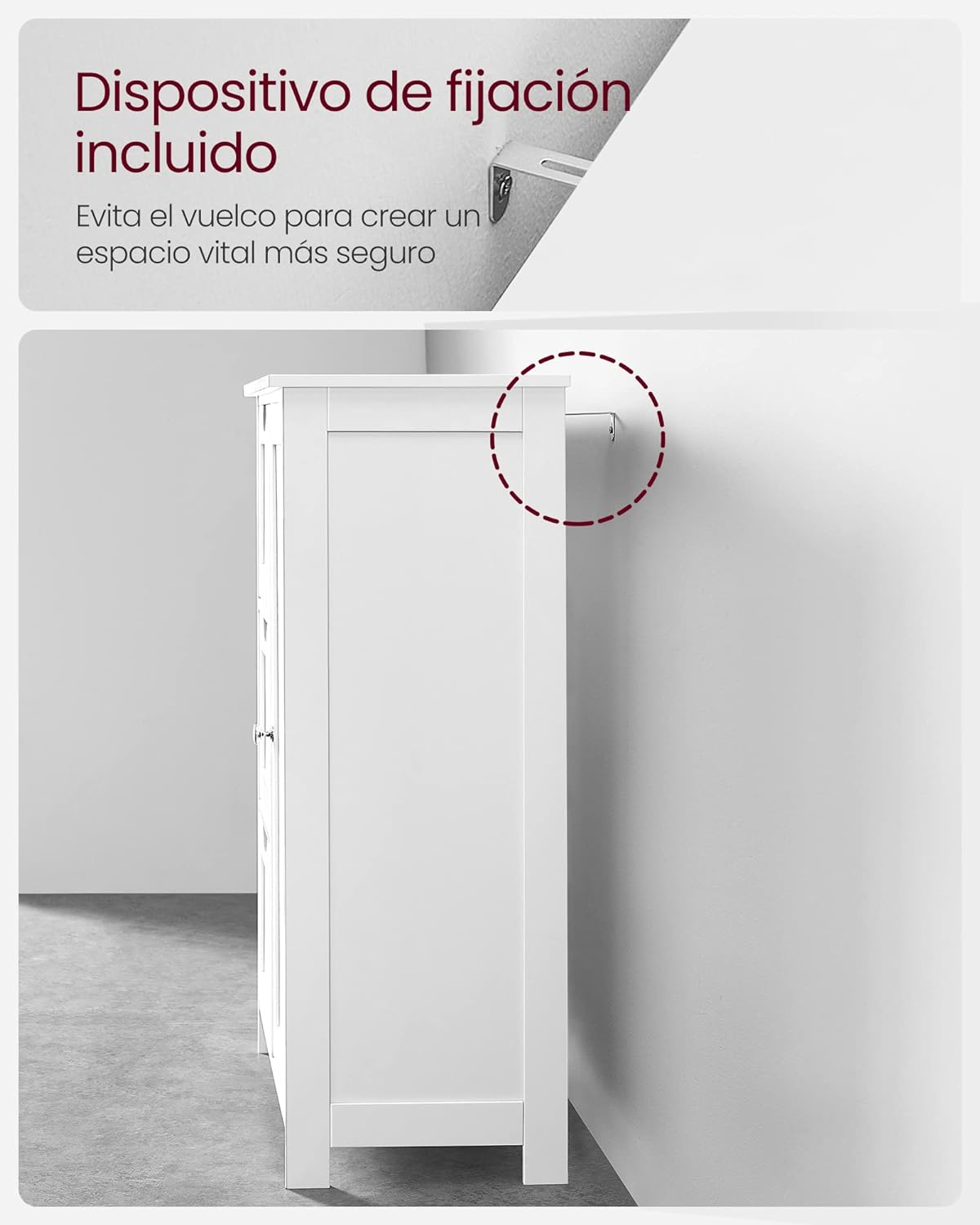 Armario de Baño, Cómoda de Baño, Mueble de Baño Estrecho, con 3 Cajones, 1 Estante Ajustable, Armario con Puerta, 30 x 60 x 80 cm, Blanco