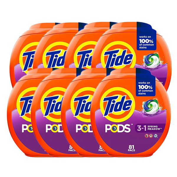 Cápsulas de jabón detergente para ropa Tide PODS, Spring Meadow, 81 unidades