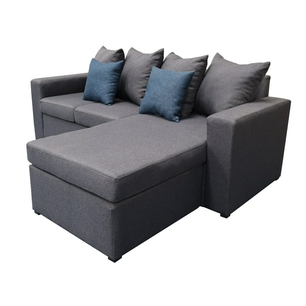 Sala Esquinera EL BAZAR STORE Ares 215x165 cm Lino nacional Gris Oxford