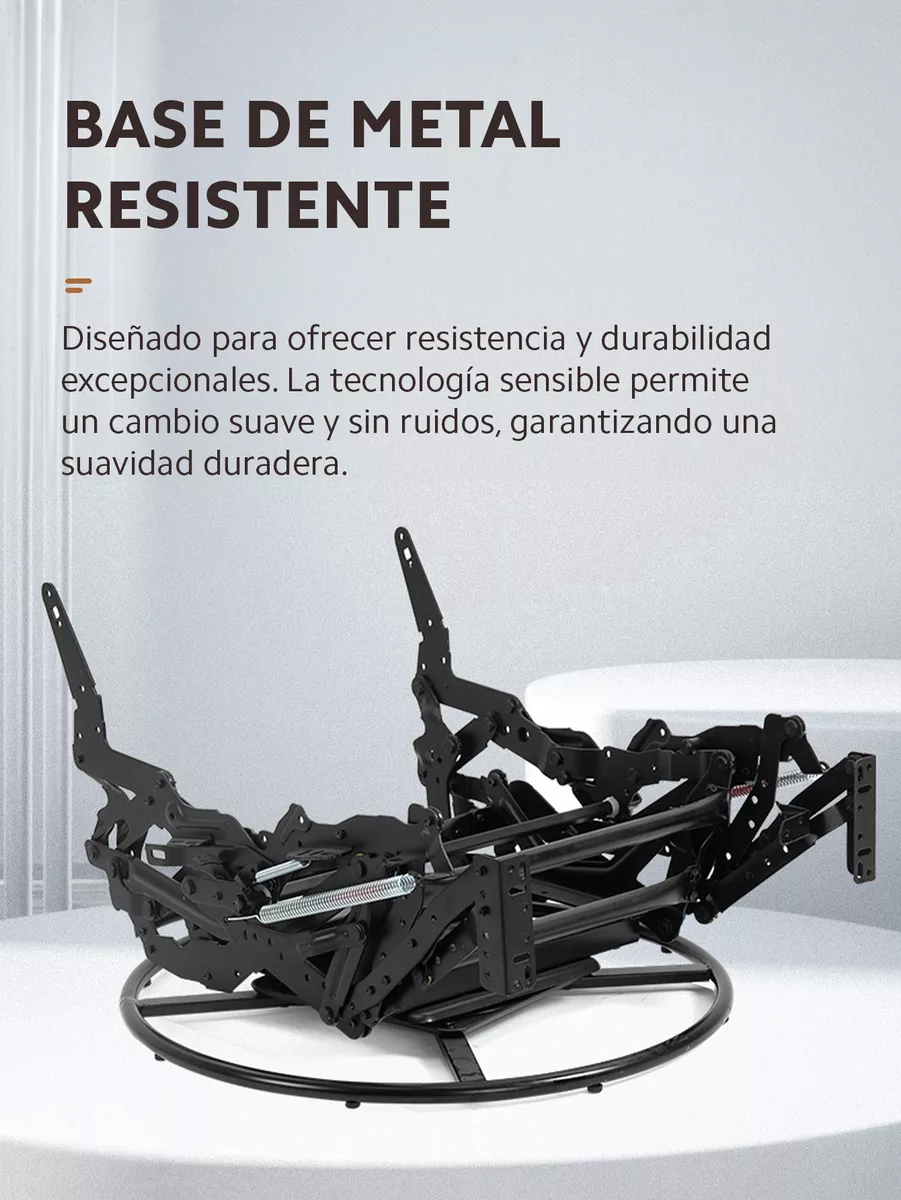 Sillón Sofá Mecedor Giratorio Reclinable Reposapiés