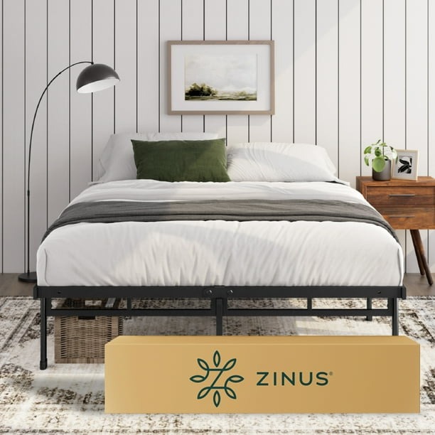 Base de Cama Queen Size Zinus Justin de Metal Resistente Montaje Fácil para todas las edades