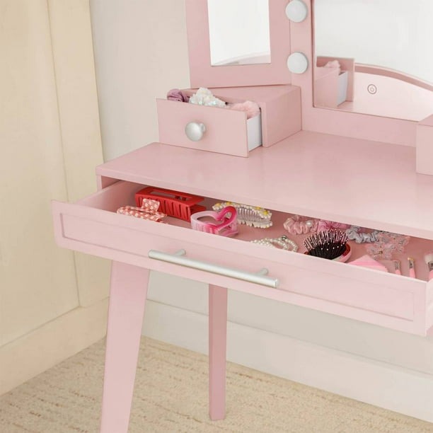 Tocador Infantil Rosa con Luces
