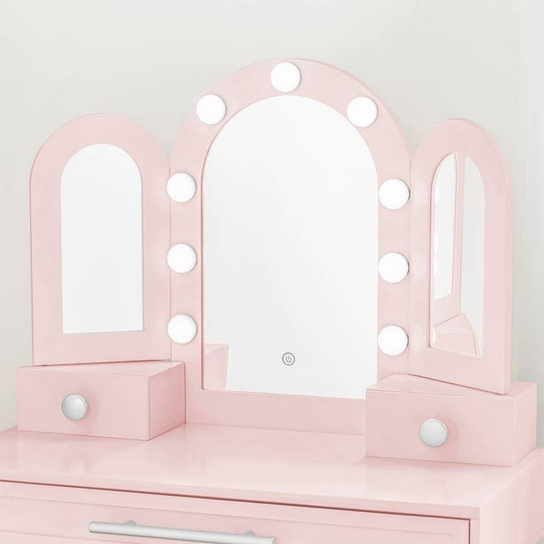 Tocador Infantil Rosa con Luces