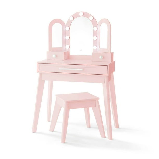 Tocador Infantil Rosa con Luces