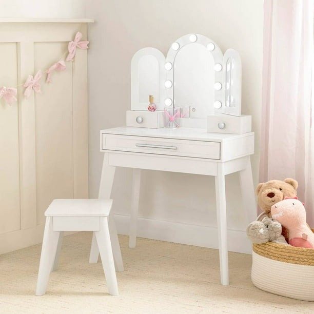 Tocador Infantil Blanco con Luces
