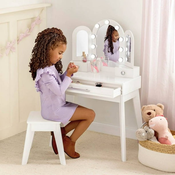 Tocador Infantil Blanco con Luces
