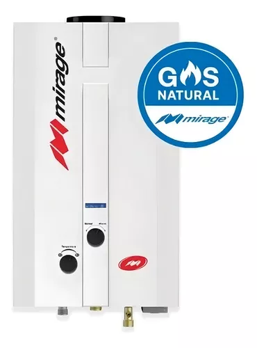 Calentador de agua a gas GN Mirage Flux 6L blanco