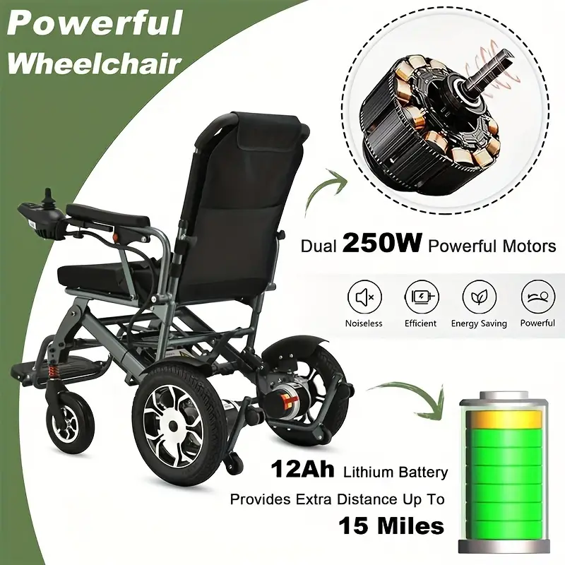 Silla de ruedas eléctrica para adultos, sillas de ruedas eléctricas