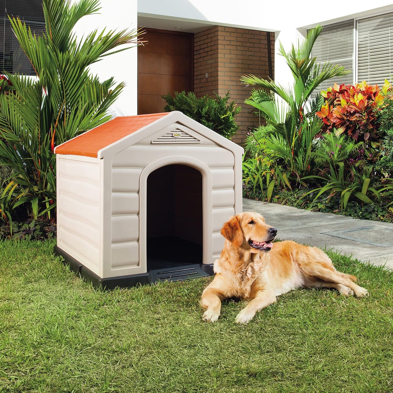 Casa Para Perro Grande Térmica Exterior Protección Contra Calor, Frío, Lluvia 90x92x89 Cm
