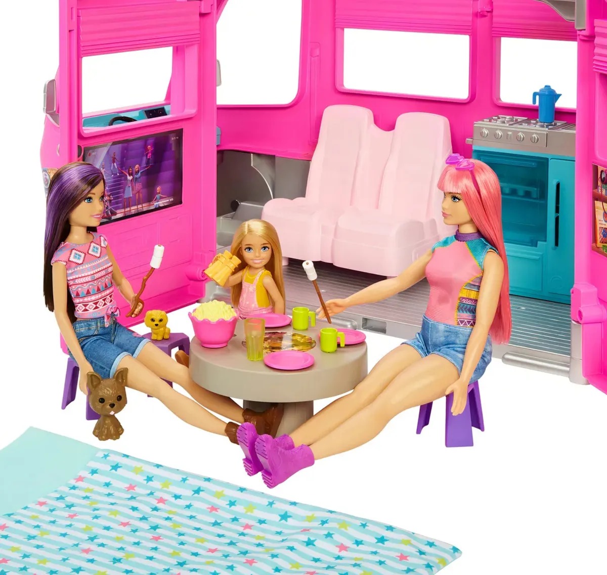 Barbie Caravana Dreamcamper Cámper De Los Sueños Original Rosa Chicle