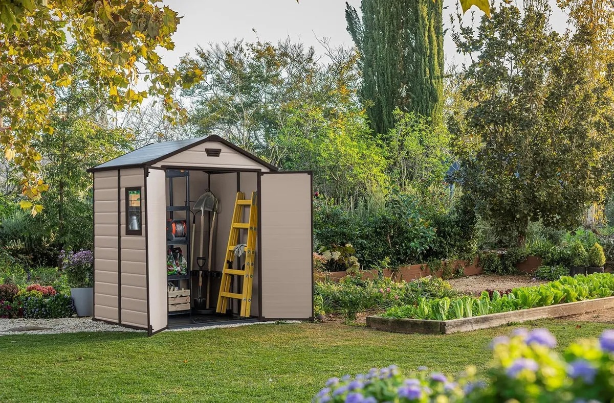 Cobertizo Exterior De Jardin Keter Manor 6x5 Color Beige