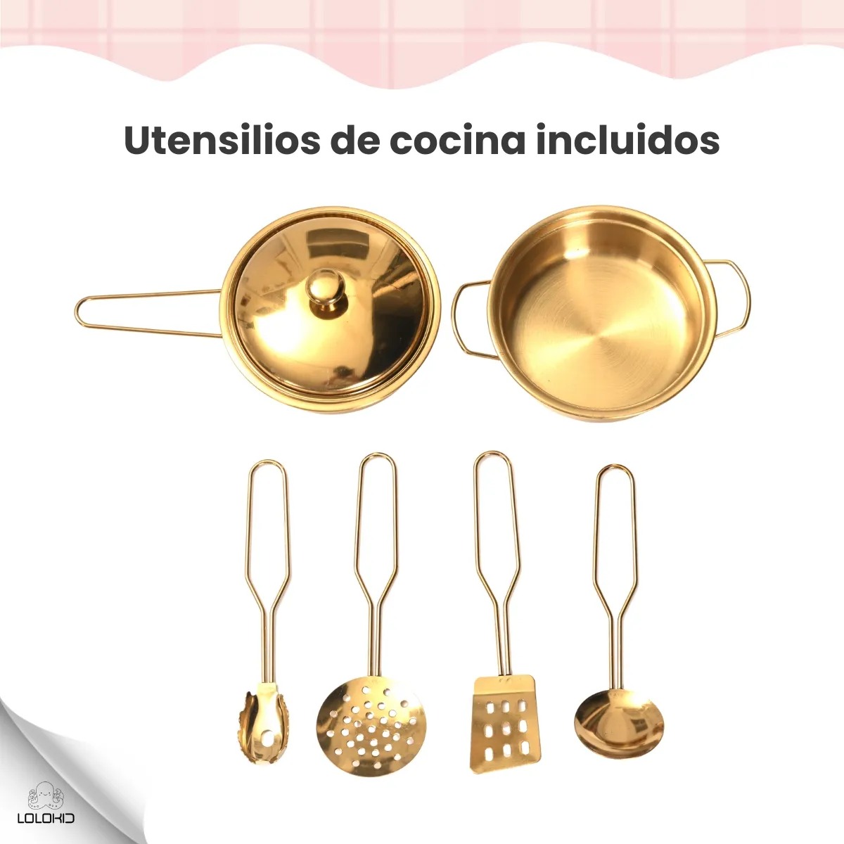 Cocinita De Madera Niños Refrigerador Utencillios Blanca Color Blanco
