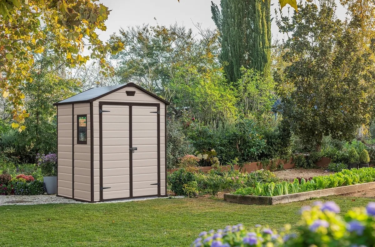 Cobertizo Exterior De Jardin Keter Manor 6x5 Color Beige