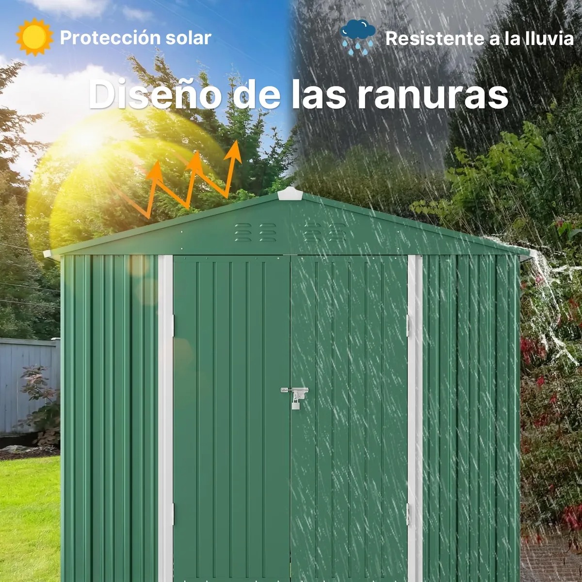 Cobertizo Metálico Exterior Bodega Prefabricada Resistente