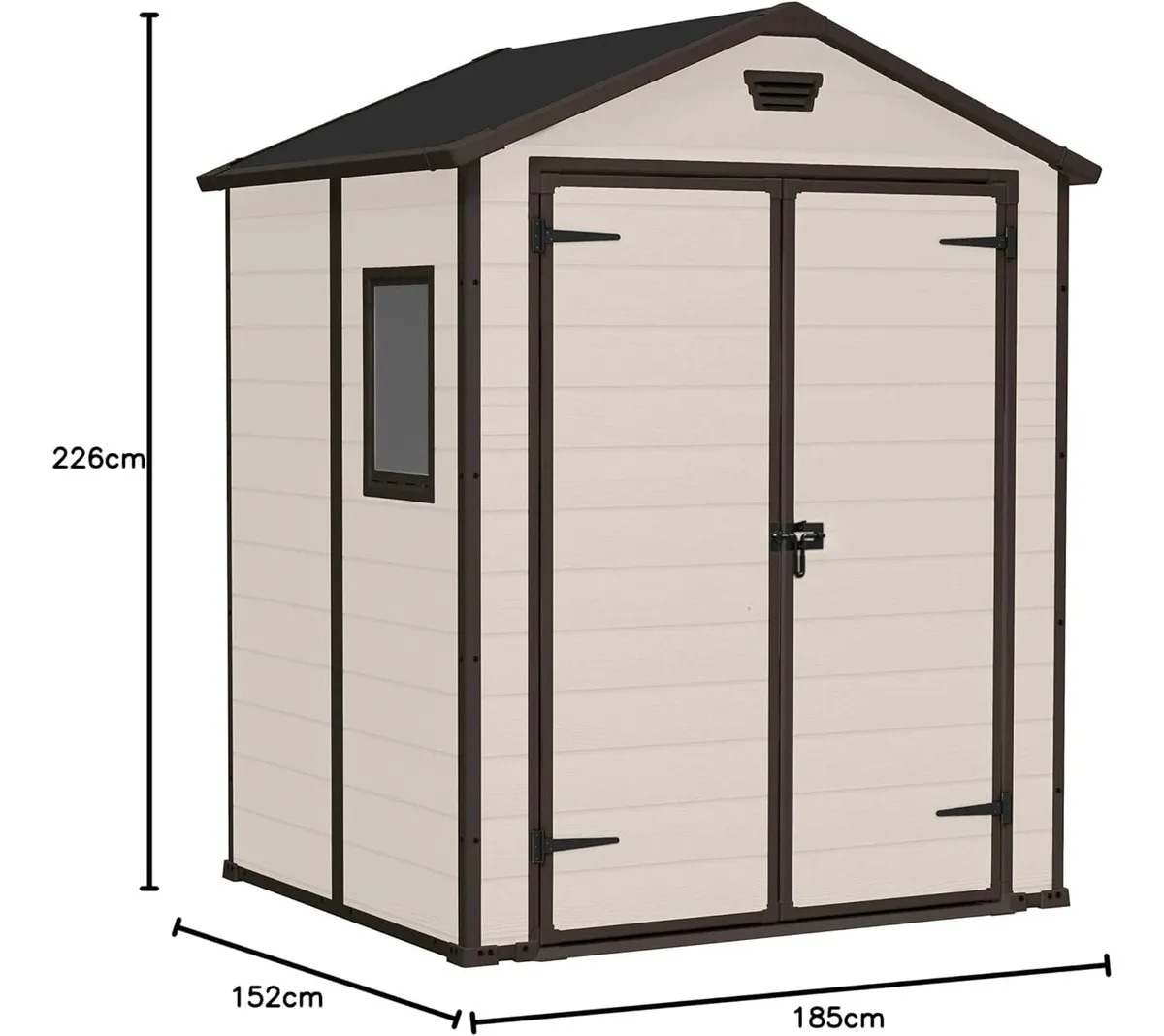 Cobertizo Exterior De Jardin Keter Manor 6x5 Color Beige
