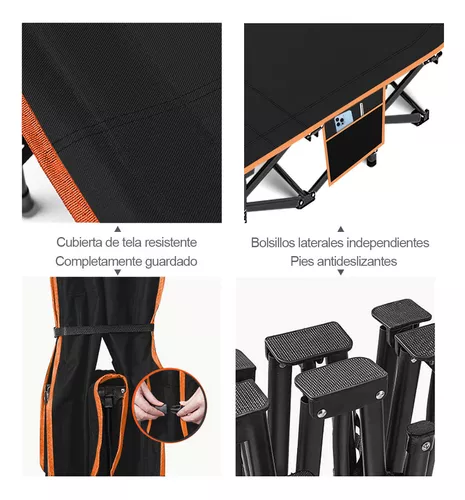 Catre Plegable Acampar Portátil Campismo Con Colchón Jm Vaal