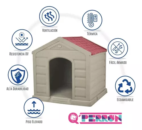 Casa Para Perro Grande Térmica Exterior Protección Contra Calor, Frío, Lluvia 90x92x89 Cm