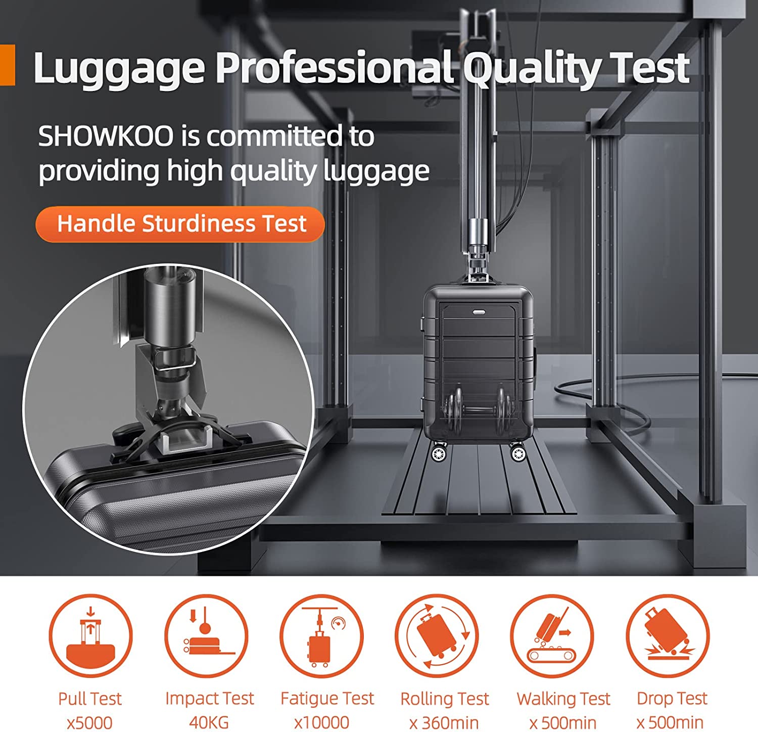 SHOWKOO Juegos de Equipaje Ampliable PC+ABS Maleta Duradera Ruedas Dobles TSA Lock 3 Piezas