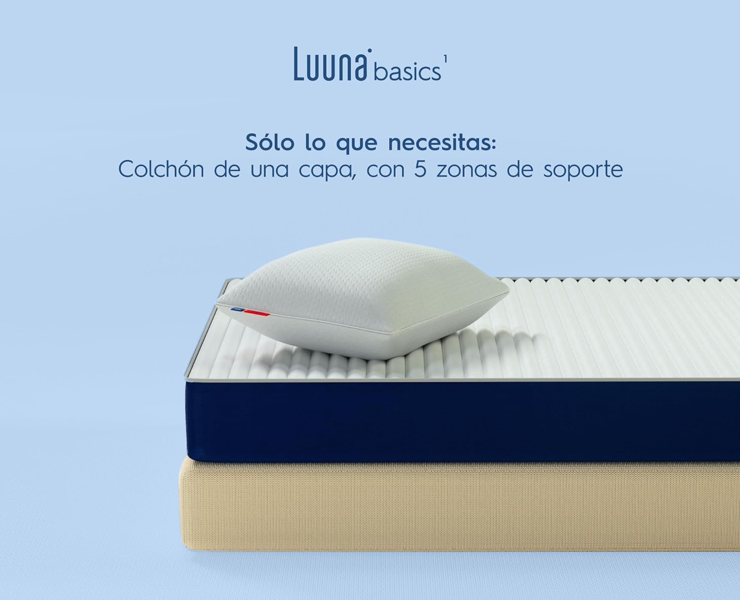 Luuna Colchón Basic 1 Individual, Espuma Memory Foam de Alta Densidad, Frescura y Confort, Colchón en Caja, Hecho en México, 50 Noches de Prueba y 5 Años de Garantía