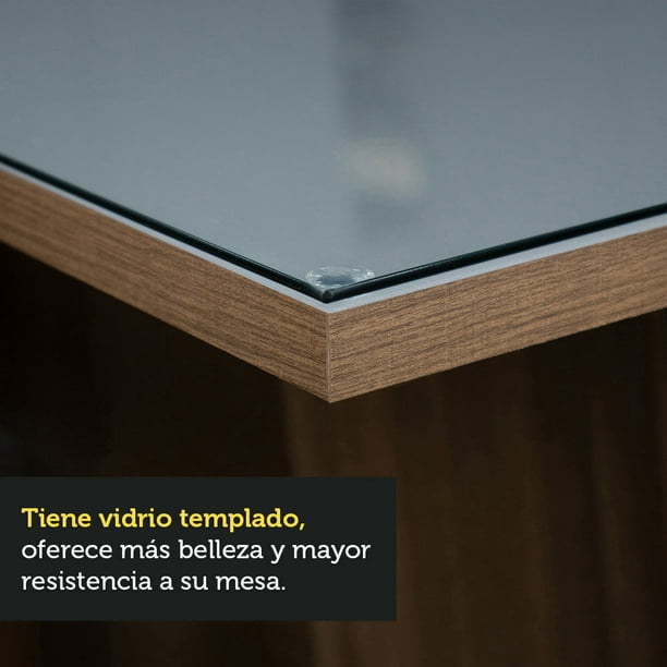 Juego de Comedor Mesa Tablero de Vidrio con 4 Sillas Anaju Madesa