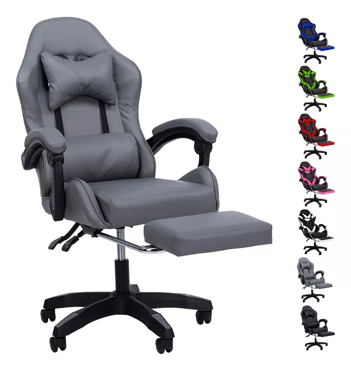 Silla Gamer Reclinable Giratoria Ergonómica Súper Cómoda