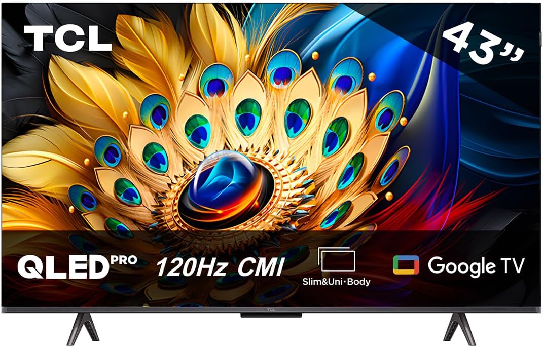 TCL Smart TV Pantalla 55" 55Q650G Google TV QLED Compatible con Alexa