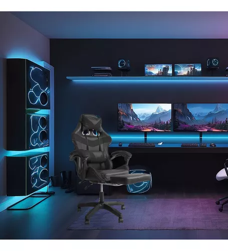 Silla Gamer Reclinable Giratoria Ergonómica Cómoda 2 Masajes