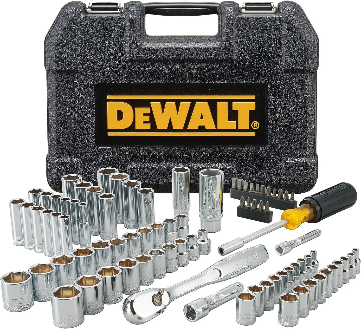 Dewalt Juego de herramientas mecánicas + Kit Taladro Atornillador y Llave de Impacto Inalámbrico 20V MAX* DCK240C2
