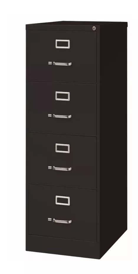 Archivero Metálico 4 Gavetas Oficio Almendra/negro/gri Hirsh