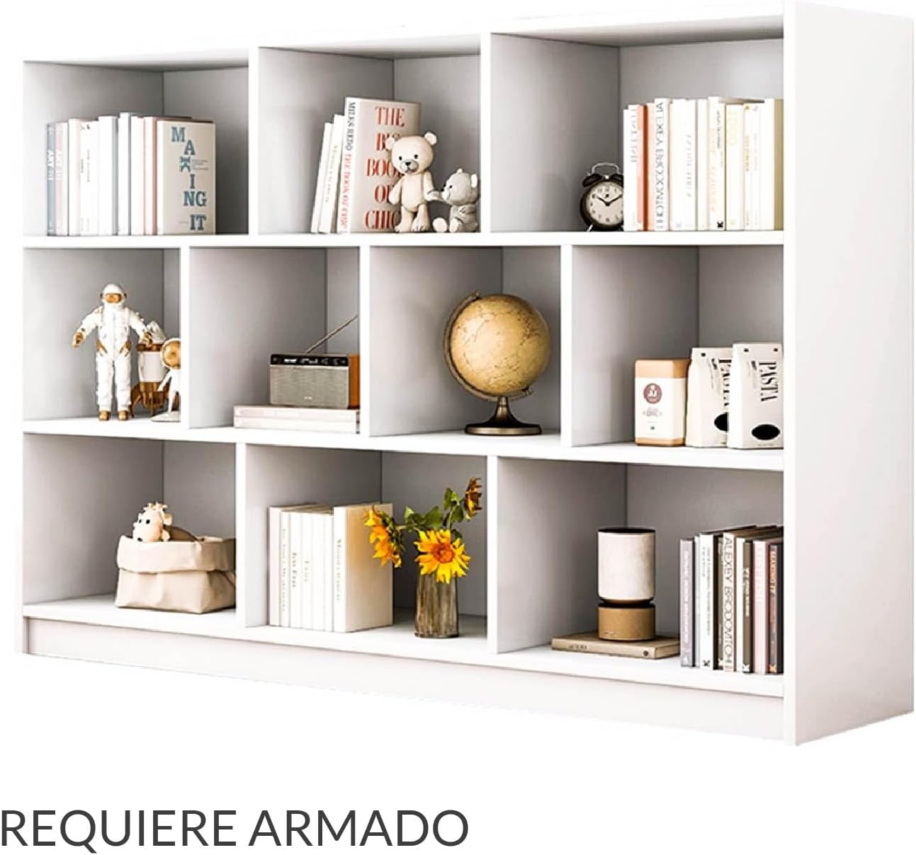 Librero Organizador Minimalista | Mueble con Entrepaños de Madera