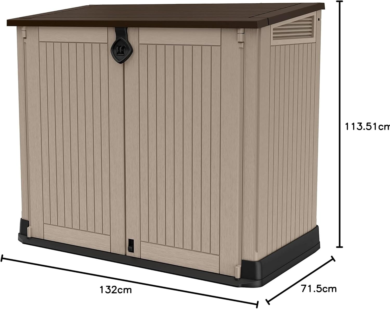 Cobertizo de Almacenamiento Sio Midi, Color Grafito, 880 litros, Caja para almacenar, Exterior