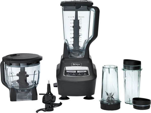 🔥Batidora procesadora, 1500W, 4 funciones para batidos, procesamiento, masa, bebidas y más, con vaso batidor de 200ml, vaso procesador de 200ml, 2 vasos para llevar
