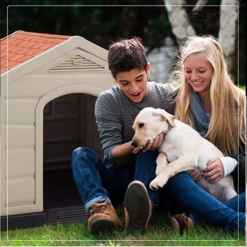 Casa Para Perro Grande Térmica Exterior Protección Contra Calor, Frío, Lluvia 90x92x89 Cm