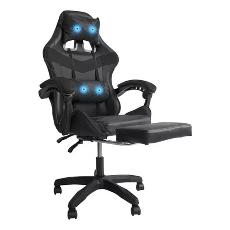 Silla Gamer Reclinable Giratoria Ergonómica Cómoda 2 Masajes
