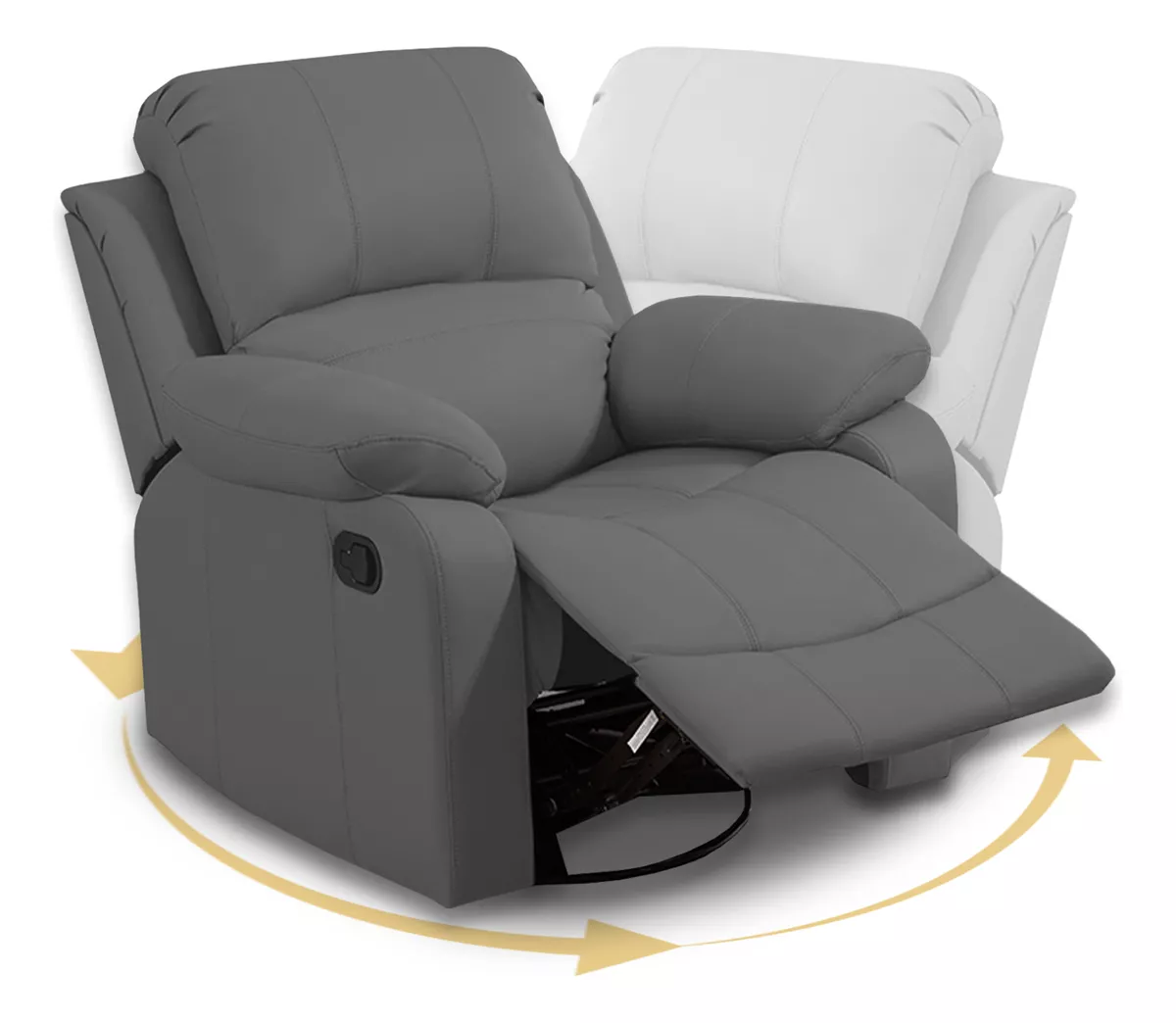 Sillón Sofá Mecedor Giratorio Reclinable Reposapiés