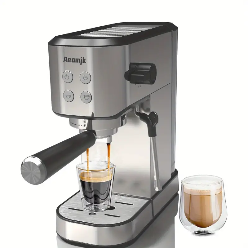Máquina de espresso de calentamiento rápido, con varita para espumar leche - Perfecta para baristas en casa y RVs - Presión de 20 bares para un café rico y sabroso