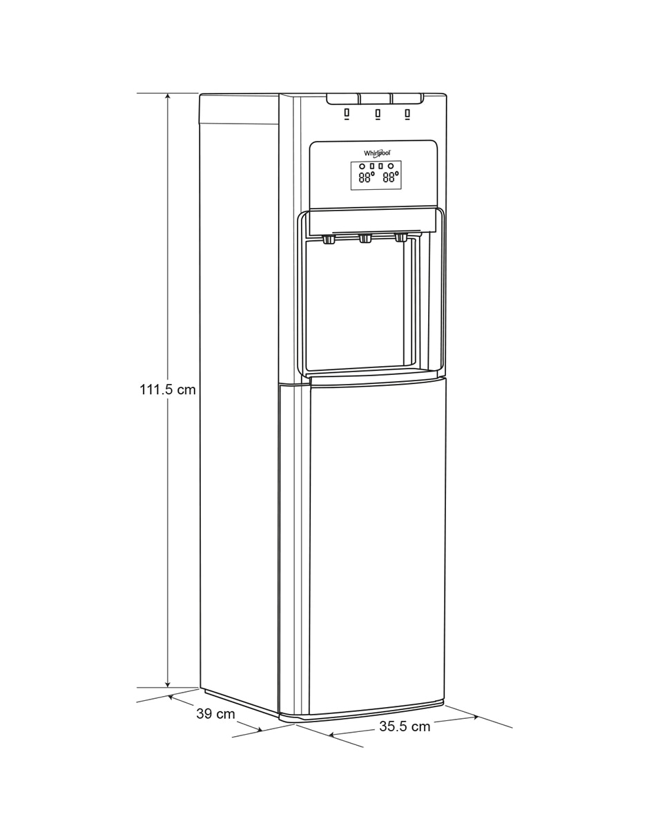 Whirlpool WK5915BD Despachador de Agua Tipo Garrafón Oculto