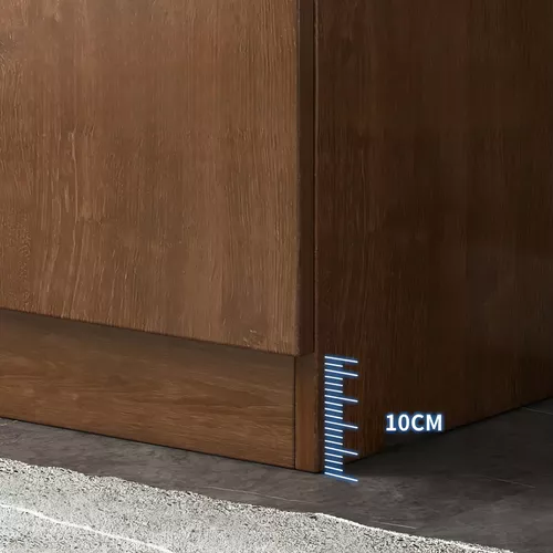 Armario De Cocina Compacto Con Gabinete Y Mostrador 80cm Color Marrón