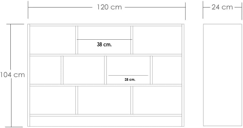 Librero Organizador Minimalista | Mueble con Entrepaños de Madera