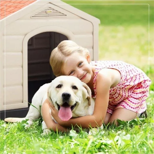 Casa Para Perro Grande Térmica Exterior Protección Contra Calor, Frío, Lluvia 90x92x89 Cm