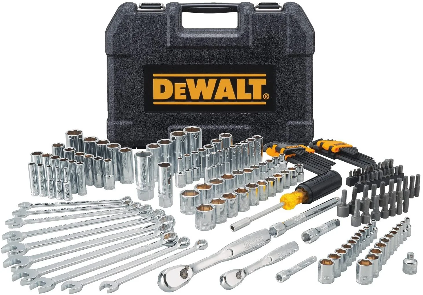 Dewalt Juego de herramientas mecánicas + Kit Taladro Atornillador y Llave de Impacto Inalámbrico 20V MAX* DCK240C2