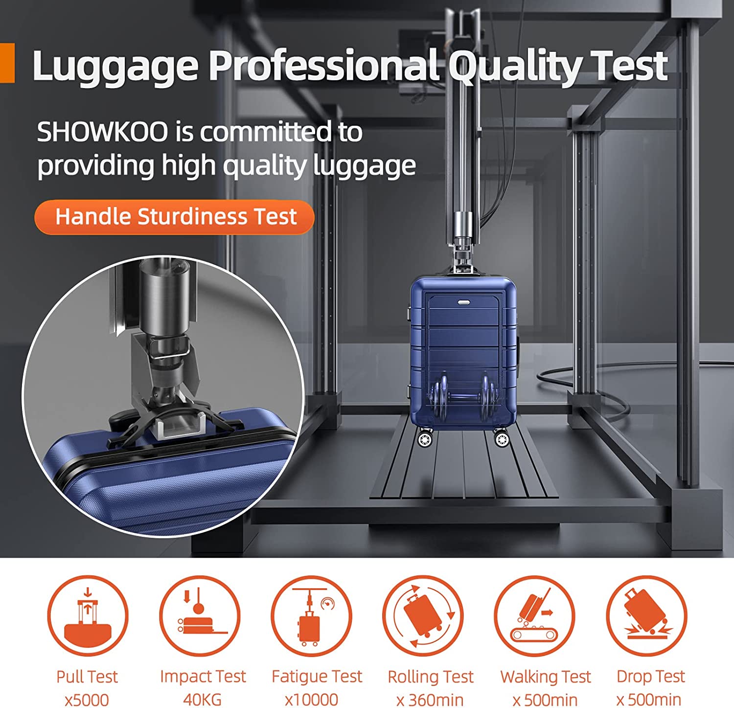 SHOWKOO Juegos de Equipaje Ampliable PC+ABS Maleta Duradera Ruedas Dobles TSA Lock 3 Piezas